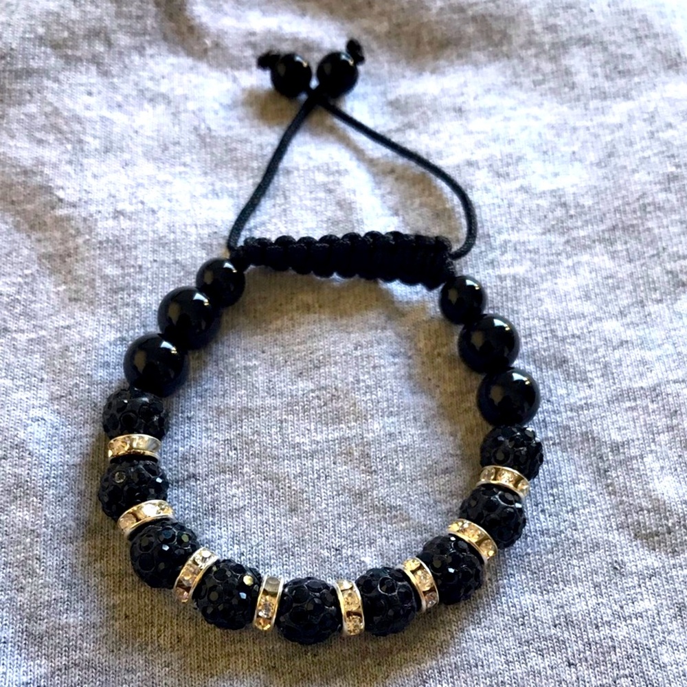Black & Silver Shamballa Bracelet